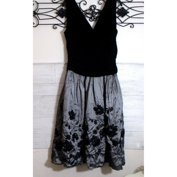 S.L. Fashions Dresses & Skirts - VTG Y2K SL FASHIONS size 16 STRETCH JERSEY BODICE SOUTACHE TAFFETA SKIRT DRESS
